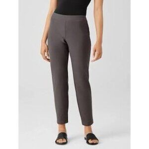 Eileen Fisher Washable Stretch Crepe Slim Ankle Pant Elastic Waist Size Medium